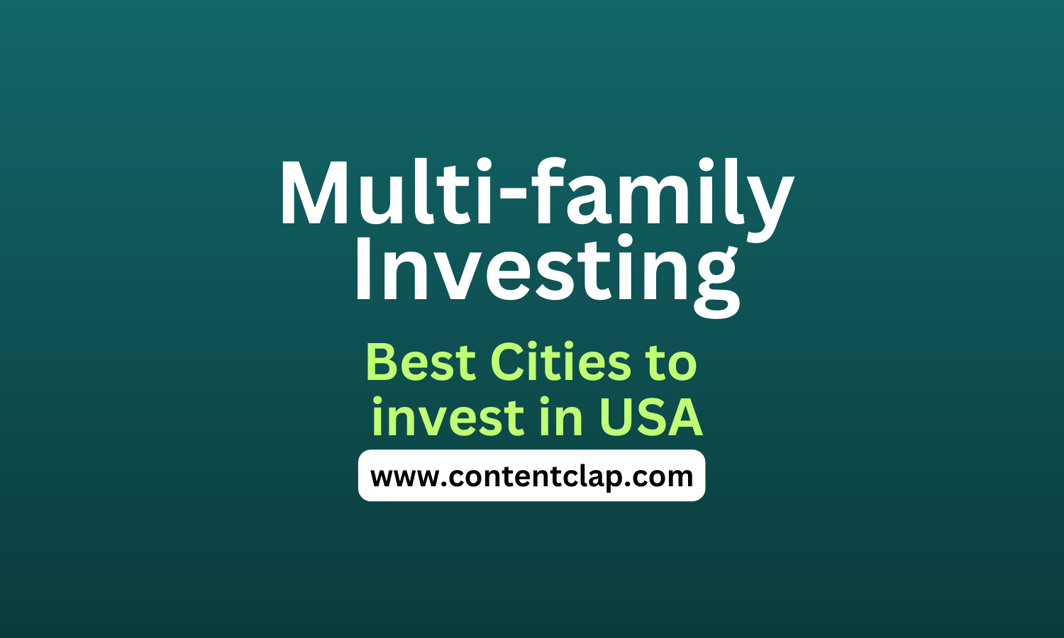 Multifamily Investing 2024 10 Best Cities in the USA for Investing
